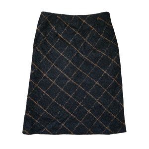 Akris NWT Knee Length Alpaca Brown Skirt 4